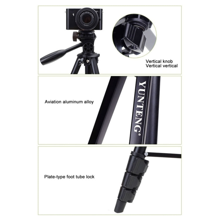 YUNTENG VCT-681 Trípode Para Cámaras Altura Máxima 138 cm