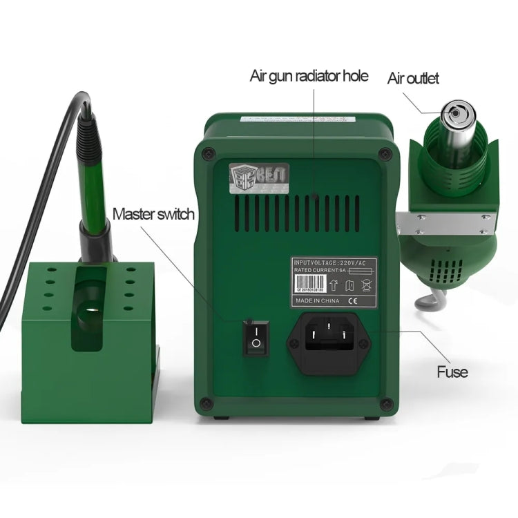 MEJOR BST-878D Estación 2 En 1 Soldadura Pistola Aire Caliente 700W Pantalla LED