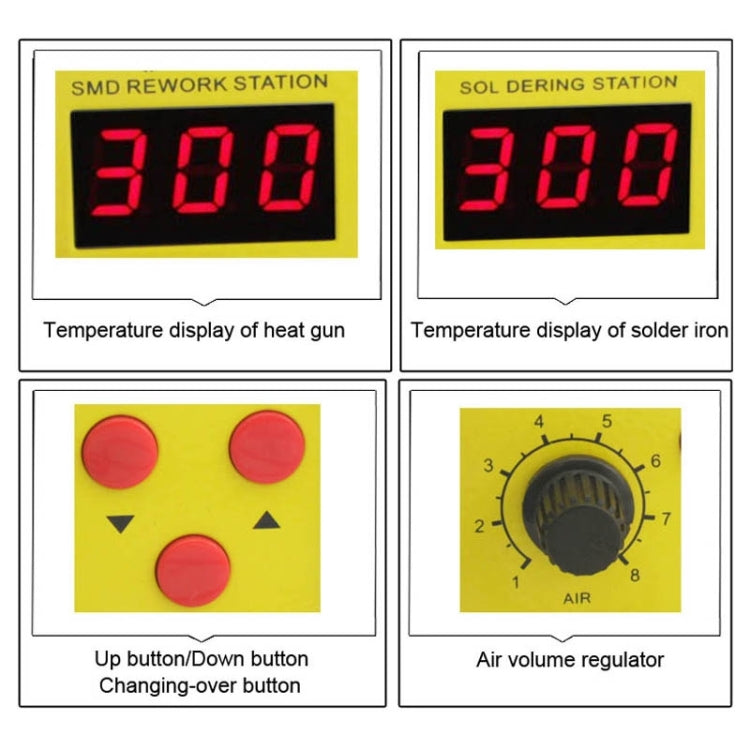MEJOR BST-898D Estación de Soldadura 2 en 1 Pantalla LED