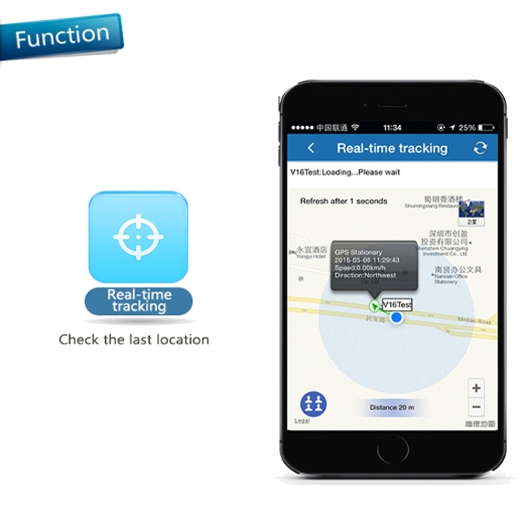 Reachfar RF V20 Rastreador GPS 7 en 1 Seguimiento GSM