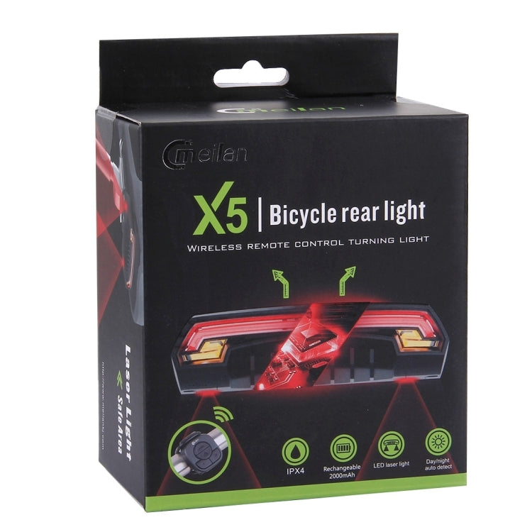 Meilan X5 Lámpara Trasera Láser Para Bicicleta Control Remoto IPX4
