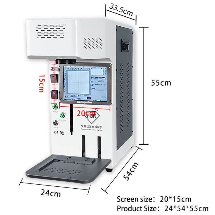 TBK TBK-958B Mini Máquina Marcado Láser Autofoco Preciso Para Pantallas