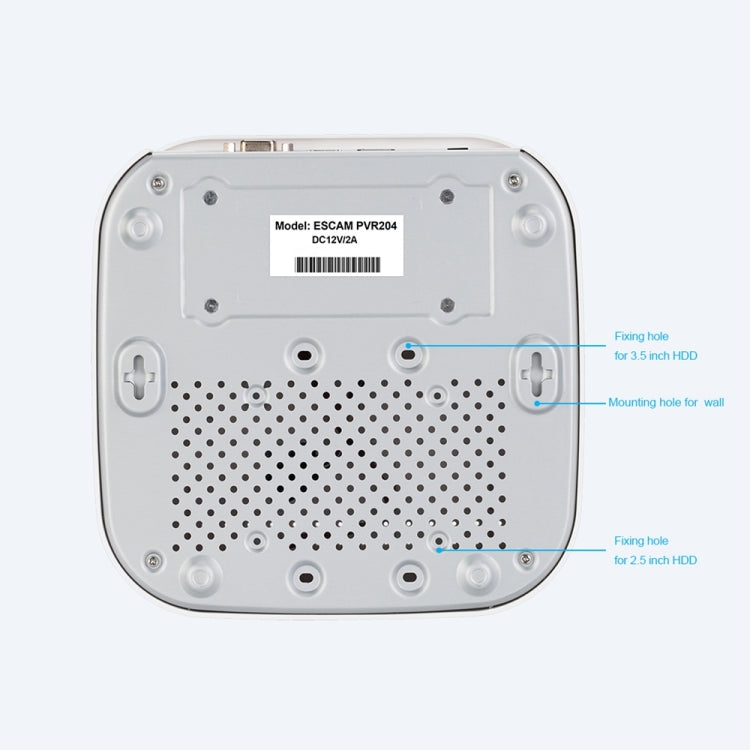 ESCAM PVR204 NVR Grabador De Video Digital Nube 2CH