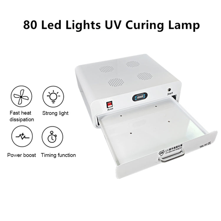 TBK TBK-905 Caja de curado UV 220V para dispositivos móviles 4 puertos LED