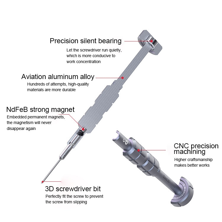 Qianli IThor S2 Destornillador Torx Precisión Textura 3D