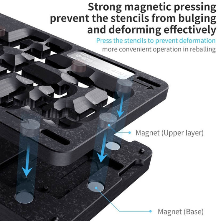 Qianli 4 En 1 Plataforma De Reballing Con Atracción Magnética Para iPhone 12