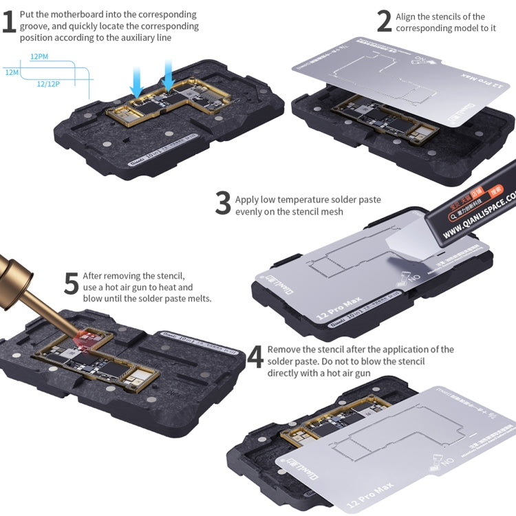 Qianli 10 en 1 Plataforma Reballing Marco Medio Precisa