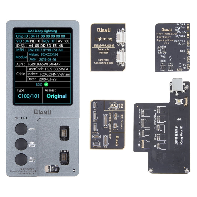 Qianli iCopy Plus 2.2 5 En 1 Reparación iPhone Enchufe EEUU