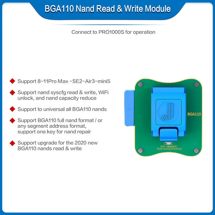 JC BGA110 Módulo NAND para iPhone 8 a 11 Pro Max Universal