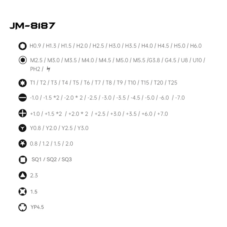 JAKEMY JM-8187 Juego Destornilladores Magnéticos 83 En 1 Ideal para Reparaciones