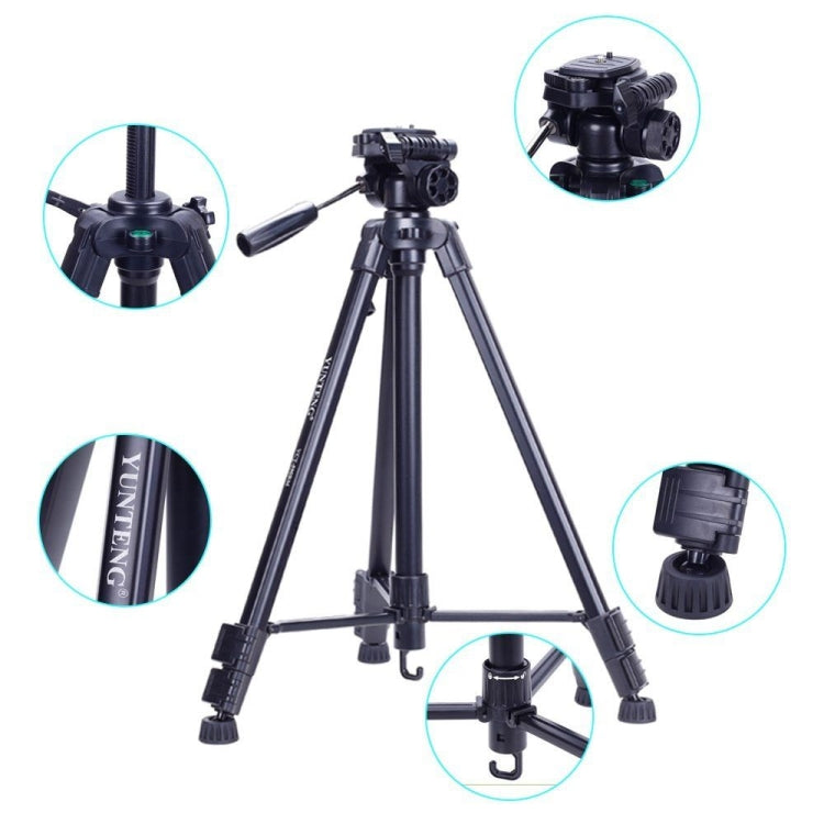 YUNTENG VCT-590 Trípode Con Cabezal Fluido 360 Grados