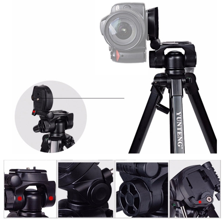 Yunteng VCT-668 Trípode de Aluminio con Cabezal 360°