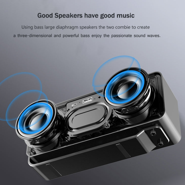 AEC K5 Espejo Despertador Altavoces Bluetooth TF FM Útil
