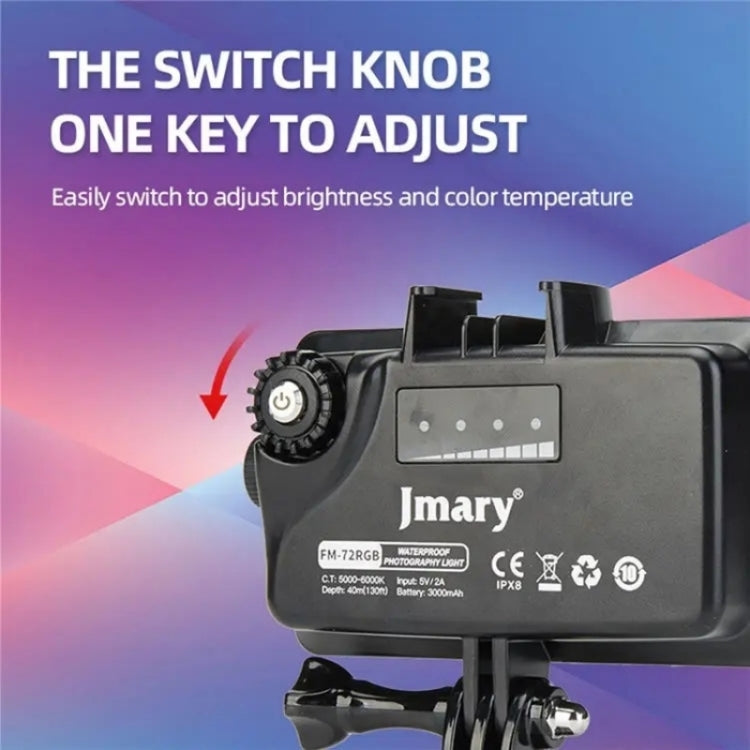 JMARY FM-72RGB Luz LED Subacuática para Fotografía IPX8