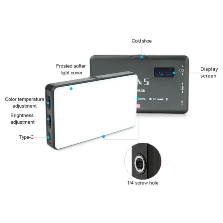 VLOGLITE W140RGB Luz LED para Video RGB 0-360 Vlogging