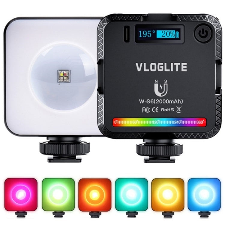 VLOGLITE W-S6 Mini Lámpara Magnética Para Cámara RGB