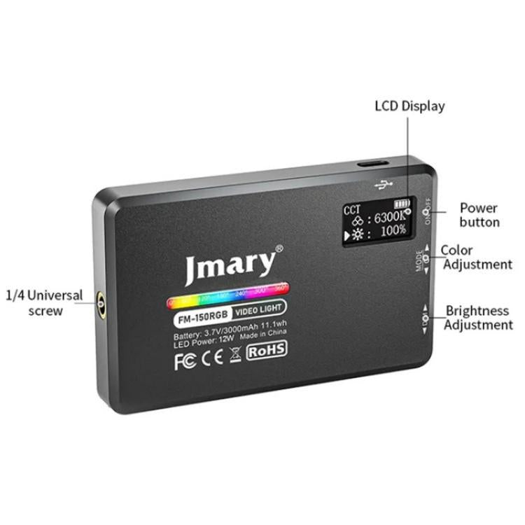 JMARY FM150RGB Luz LED Portátil para Smartphone CRI95