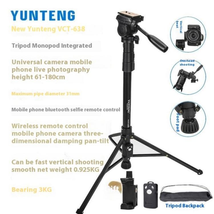 Yunteng 638 Trípode Extendible Para Teléfono Y Cámara
