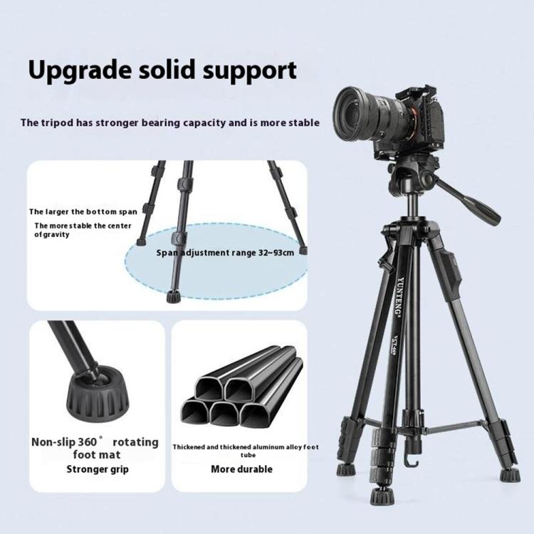 YUNTENG VCT-669 Trípode para Smartphone Altura Ajustable