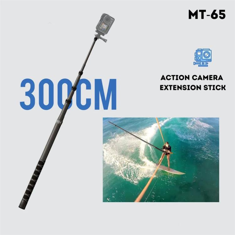 JMARY MT-65 Monopodo Selfie Stick 3m Fibra de Carbono