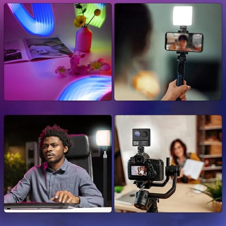 VLOGLITE K10RGB Luz Cámara LED 20 Modos Dinámicos Portátil