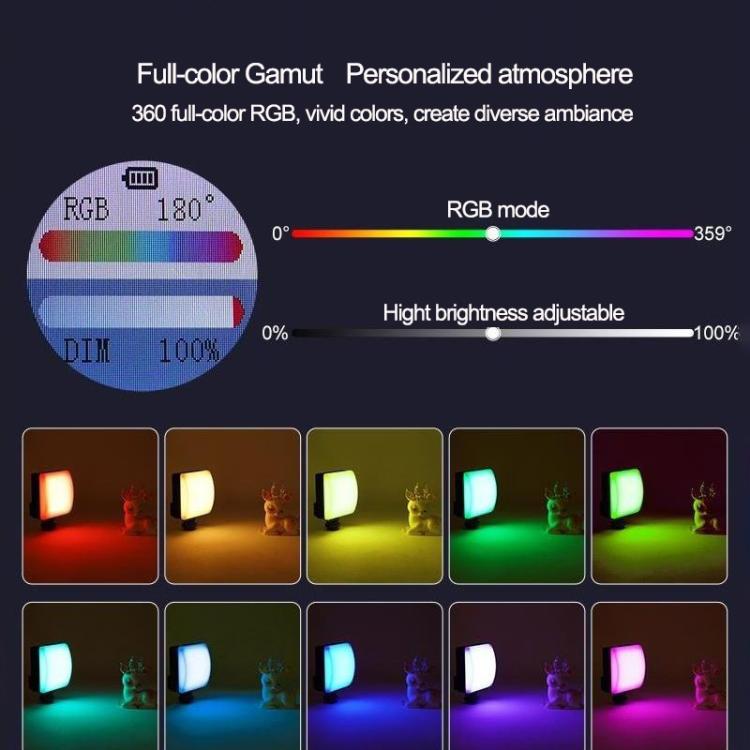 VLOGLITE K10RGB Luz Cámara LED 20 Modos Dinámicos Portátil
