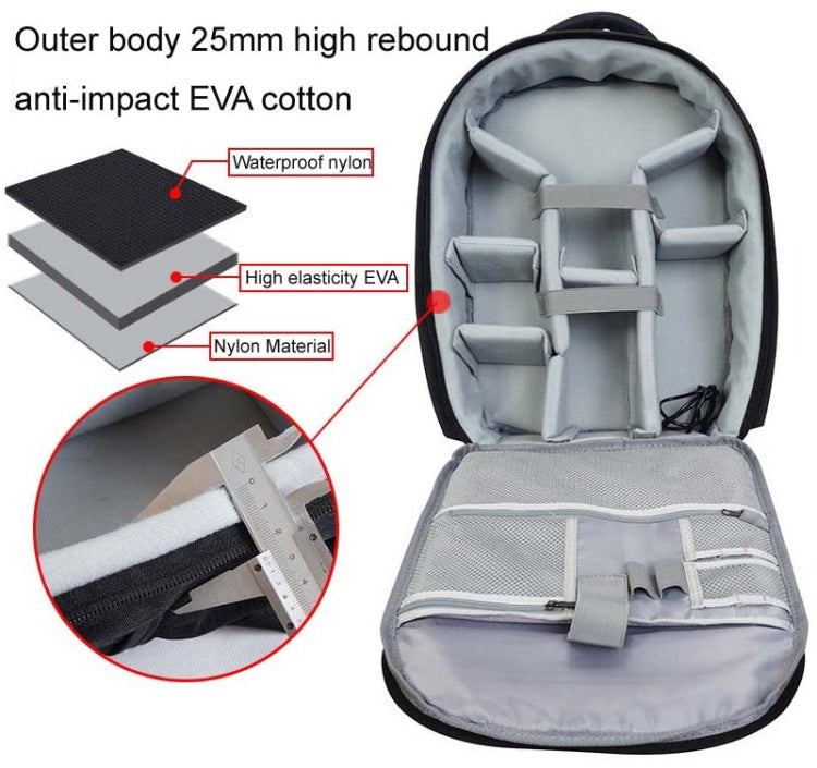 CADeN D10 USB SLR Bolsa Para Cámara Impermeable Negra
