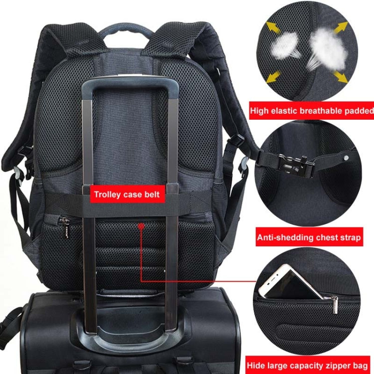 CADeN D10 USB SLR Bolsa Para Cámara Impermeable Negra