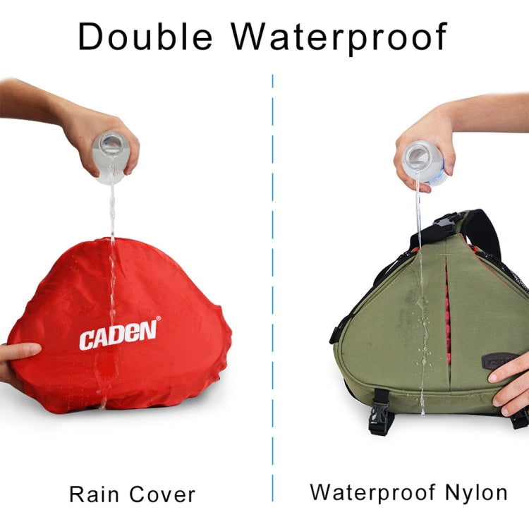 CADeN K1 Bolso Impermeable Para Cámara DSLR Gran Capacidad Para Dos Lentes