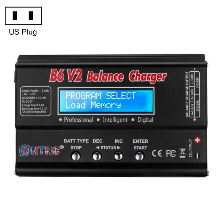 HTRC B6 V2 Cargador de Equilibrio LiPo Detecta Celdas