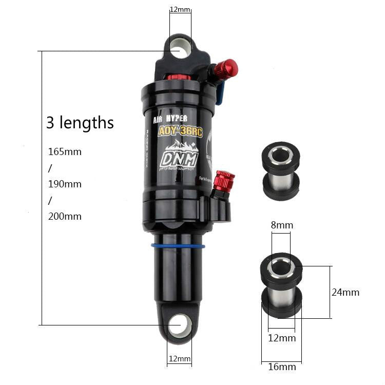 DNM AOY36RC Amortiguador Trasero MTB Suave 165x35mm