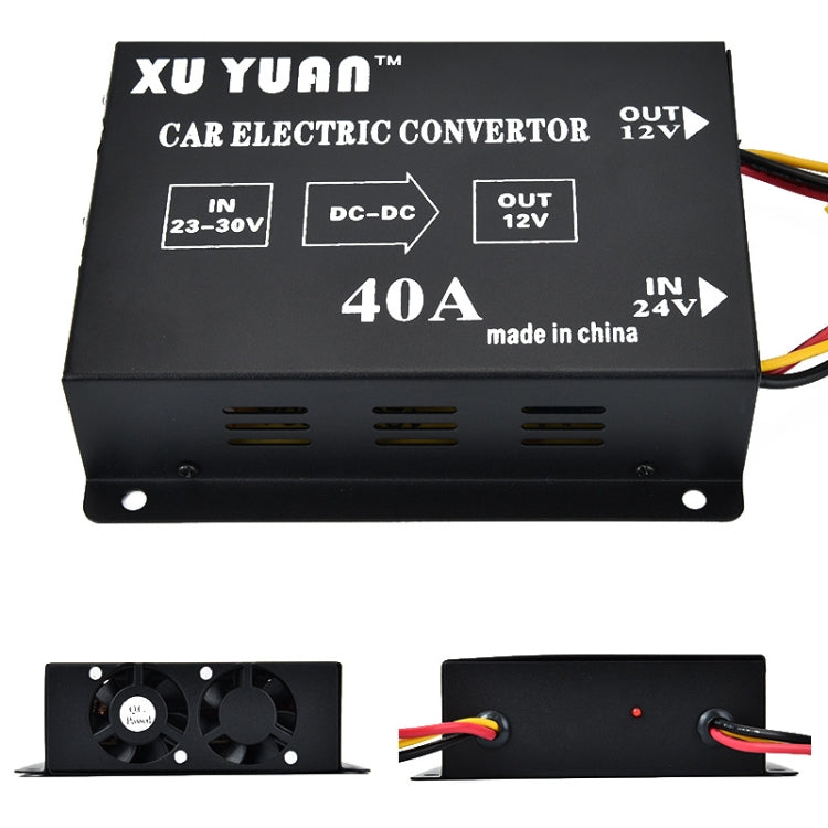 XUYUAN 480W Convertidor Buck 24V a 12V Automotriz 40A