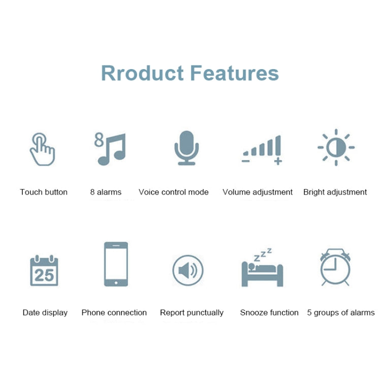 ZKLiLi Lazy Snooze Applet Despertador Digital Con Bluetooth