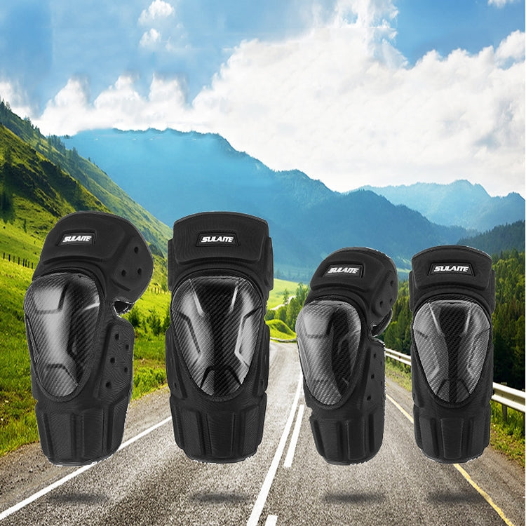 SULAITE Proteccion Fibra Carbono Rodilleras Motocicleta