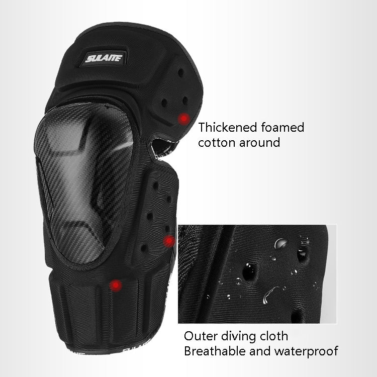 SULAITE Proteccion Fibra Carbono Rodilleras Motocicleta
