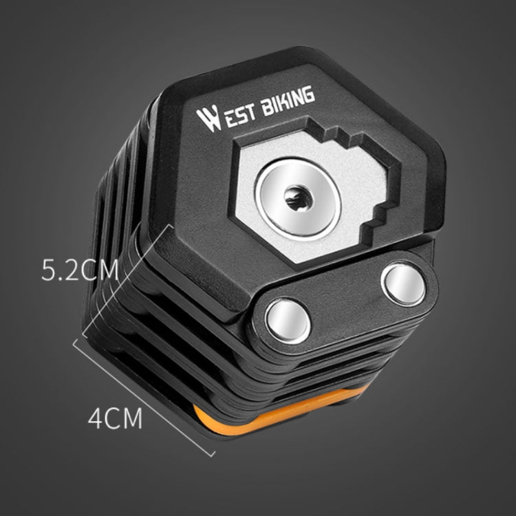WEST BIKING Candado Plegable Bicicleta Remaches Giratorios