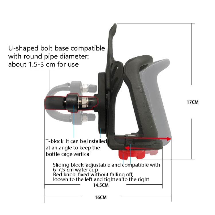 N Star NPH-W1 Portavasos para Bicicleta Acero Inoxidable
