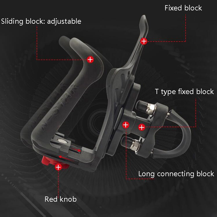 N Star NPH-W1 Portavasos para Bicicleta Acero Inoxidable