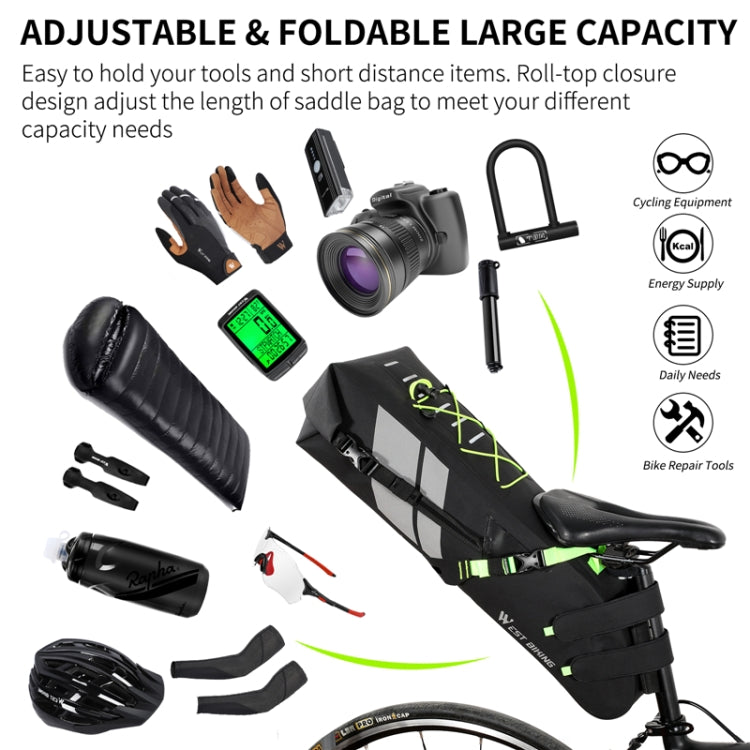 West Biking Bolsa Para Bicicleta Trasera Impermeable 10L