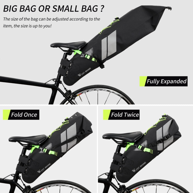 West Biking Bolsa Para Bicicleta Trasera Impermeable 10L