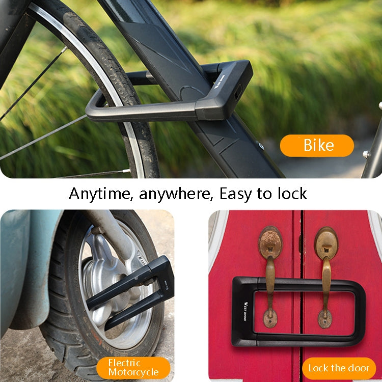 West Biking Cerradura U Silicona Impermeable para Bicicleta