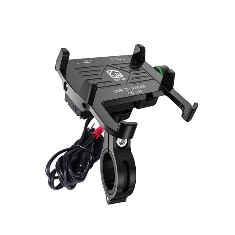 Kewig M6-S Soporte Para Teléfono Móvil Motocicleta Carga Rápida QC3.0