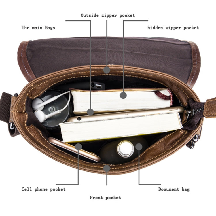 BUFF CAPTAIN 034 Bolso Hombro Cuero Primera Capa Ligero