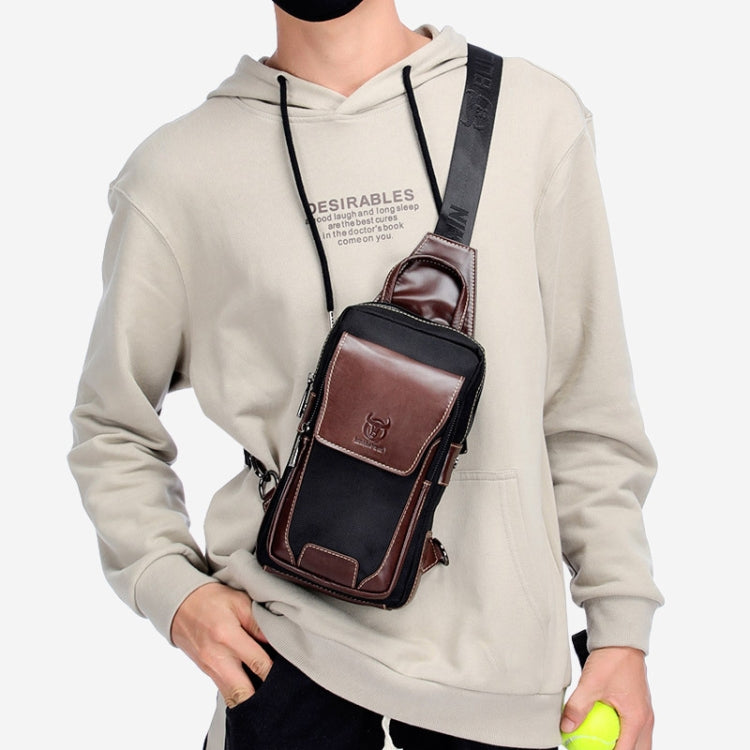 Buff CAPTAIN 9999 Bolso De Pecho De Cuero De Vaca Primera Capa Hombre