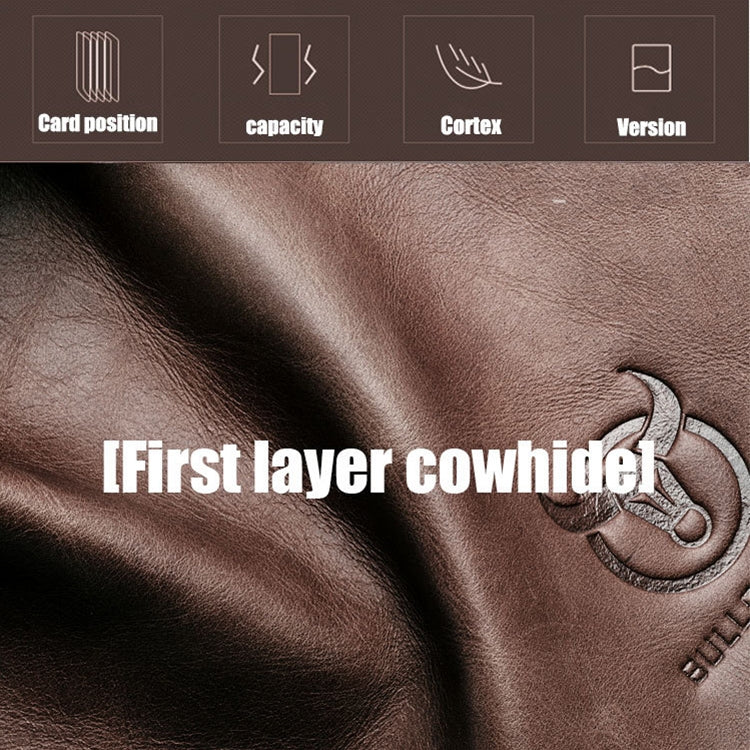 Bull Captain 028 Cartera Hombre Piel Vaca Hebilla Larga