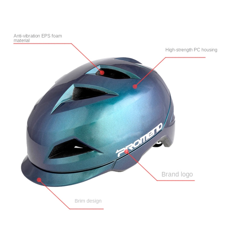 Promend 12H19 Casco Motocicleta Medio Con Luz Trasera USB