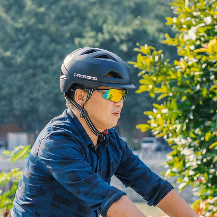Promend 12H19 Casco Motocicleta Medio Con Luz Trasera USB