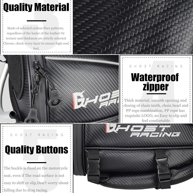 Ghost Racing GR-CWB04 Bolsa para Motocicleta Gran Capacidad 9L