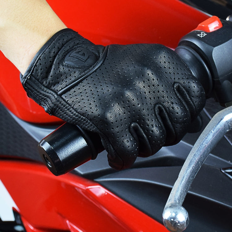 Ghost Racing GR-ST06 Guantes Moto Cuero Transpirables Pantalla Táctil