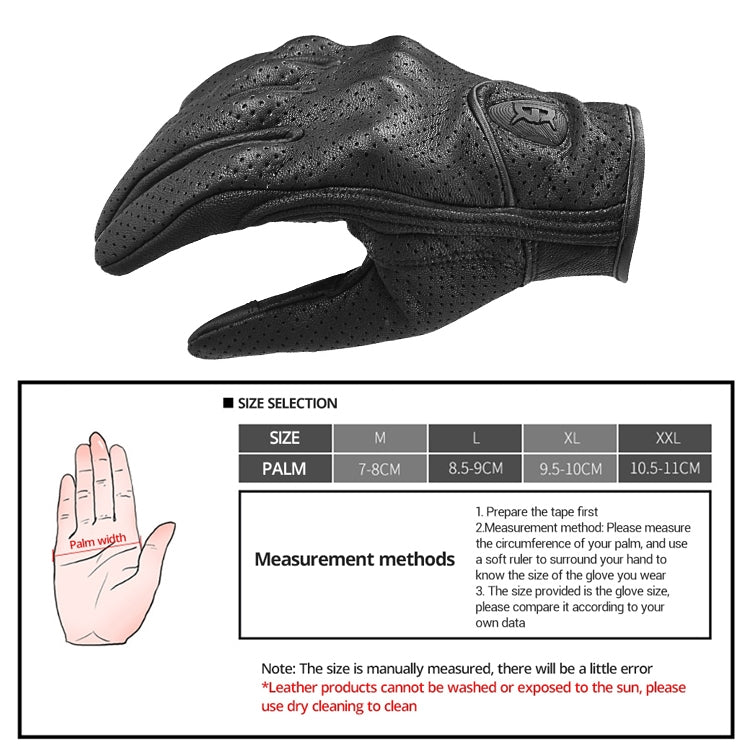 Ghost Racing GR-ST06 Guantes Moto Cuero Transpirables Pantalla Táctil